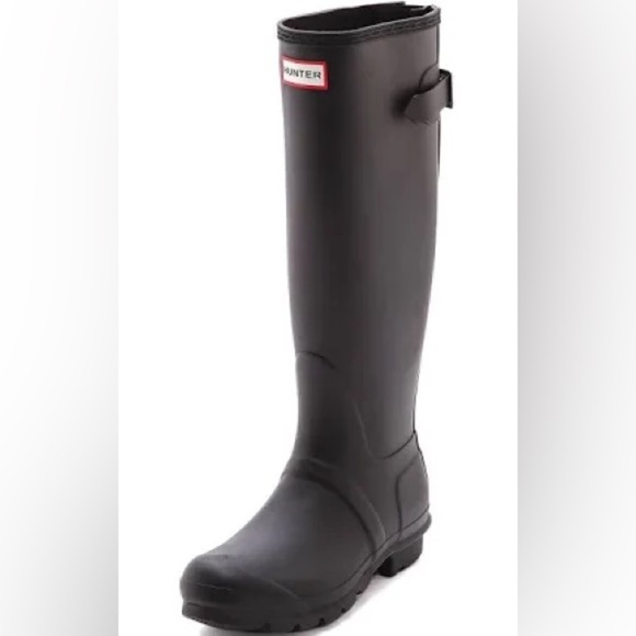 HUNTER Original Contrast purple knee high boots (size 6) - Picture 1 of 6